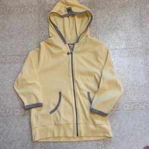 New York Laundry womens size L, 3 quarter length sleeve zip up hoodie, EUC